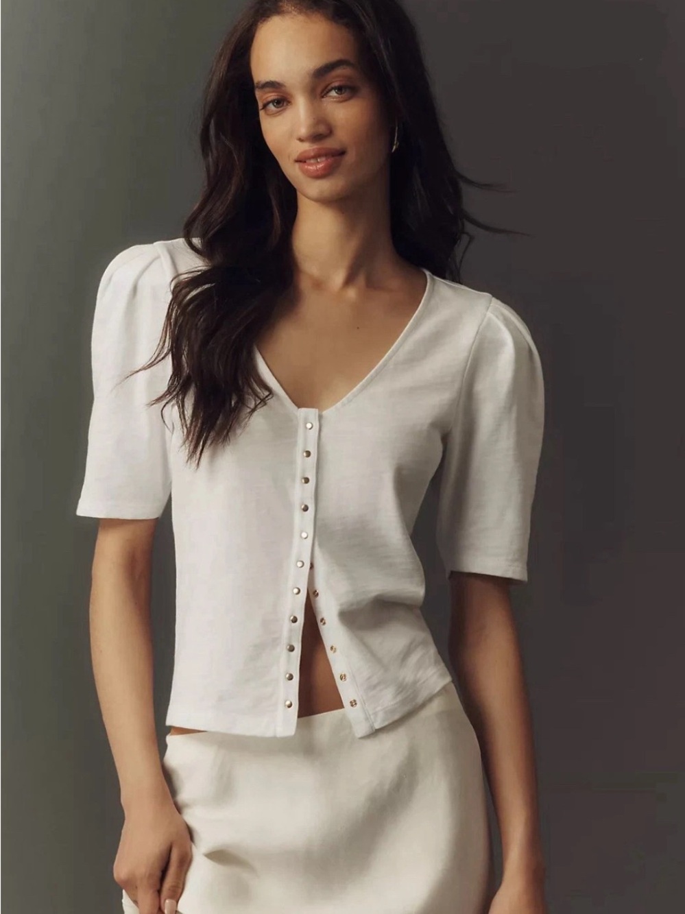 NWT Nation Los Angeles 100% Cotton Jen Buttondown Top, Medium